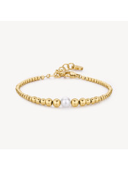 Bracciale Donna Brosway in Acciaio Oro e Perle Perfect BPC14