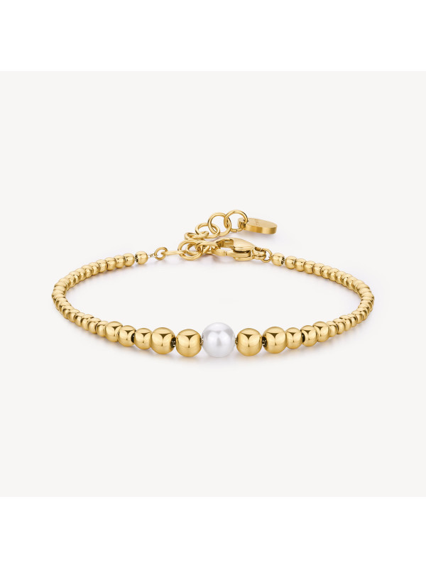 Bracciale Donna Brosway in Acciaio Oro e Perle Perfect BPC14
