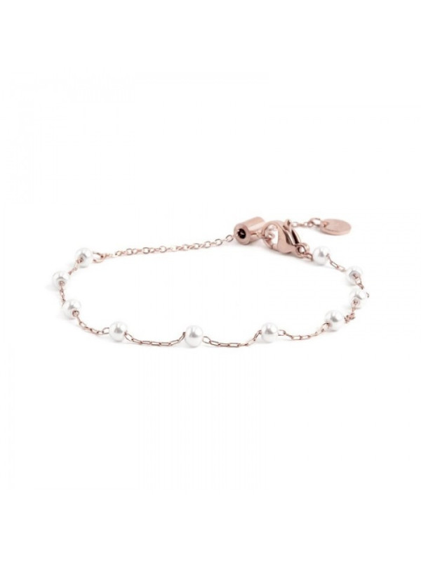 Bracciale Donna Marlù 2BR0071R-W in Acciaio 316L Colore Oro Rosa con Perle