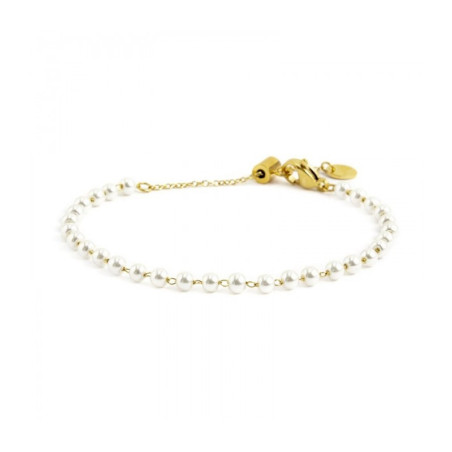 Bracciale Donna Marlù 2BR0086G-W in Acciaio 316L Colore Oro con Perle