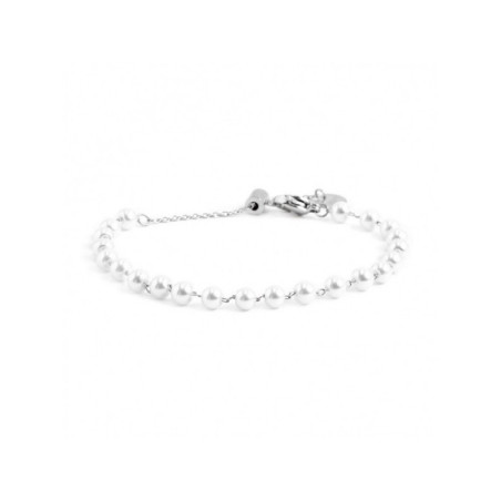 Bracciale Donna Marlù 2BR0090-W in Acciaio 316L Colore Argento con Perle