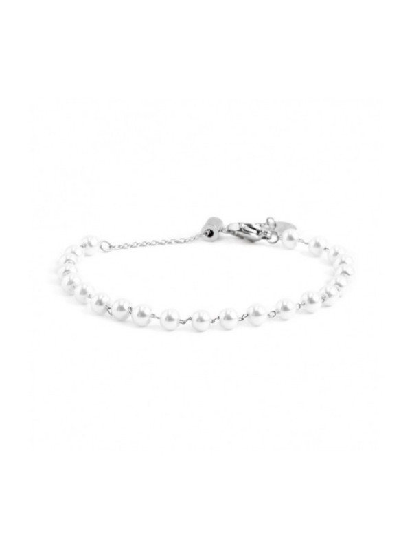Bracciale Donna Marlù 2BR0090-W in Acciaio 316L Colore Argento con Perle