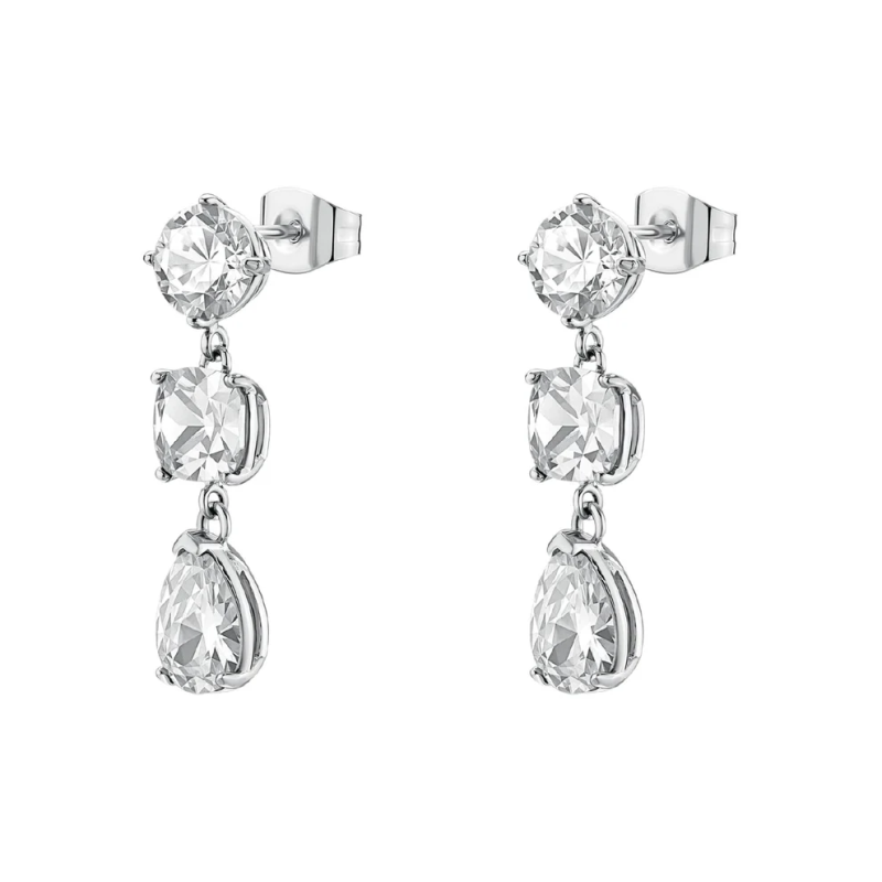Orecchini Donna Brosway BIG21 – Pendenti in Acciaio con Zirconi Orecchini Donna Brosway BIG21 – Pendenti in Acciaio con Zirconi