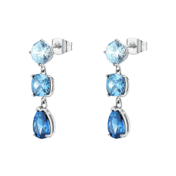 Orecchini Donna Brosway BIG22 – Pendenti in Acciaio con Zirconi Blu