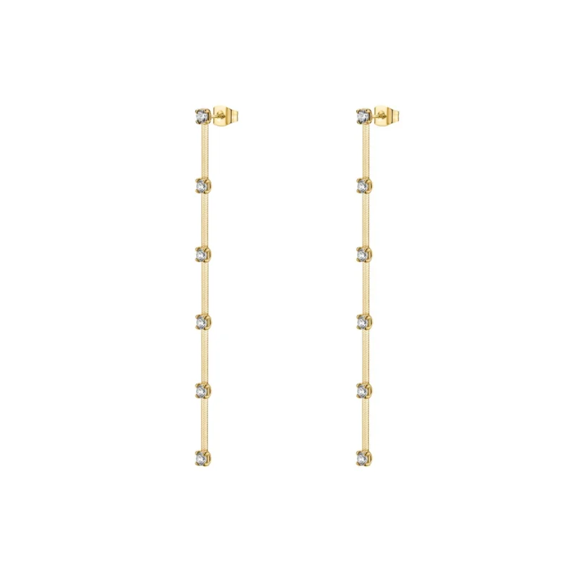 Orecchini Donna Brosway BIG26 – Pendenti in Acciaio Oro con Zirconi Viola Orecchini Donna Brosway BIG26 – Pendenti in Acciaio Oro con Zirconi Viola