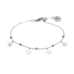 Bracciale Donna Marlù Time To 18BR126 in Acciaio 316L Colore Argento con Stelle