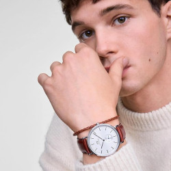Orologio Uomo Daniel Wellington Multi-eye DW00100867 Cinturino Pelle Marrone