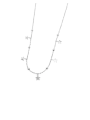 Collana Donna Marlù Time To 18CO012 in Acciaio Colore Argento con Stelle Lucky