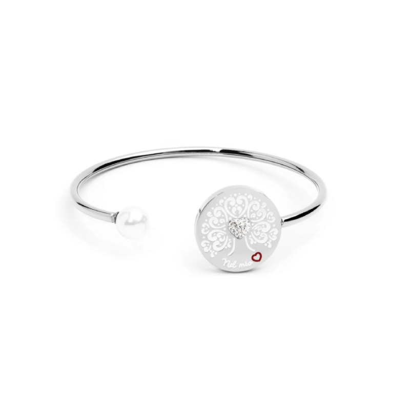 Bracciale Donna Marlù Nel Mio Cuore 15BR030 in Acciaio 316L Rigido con Perla Bracciale Donna Marlù Nel Mio Cuore 15BR030 in Acciaio 316L Rigido con Perla