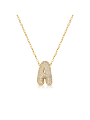 Collana Donna Ops Bubble Lettera A OPSCL-1019 in Acciaio Oro