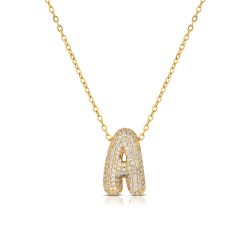 copy of Collana Ops Bubble Lettera S OPSCL-1033 in Acciaio Oro