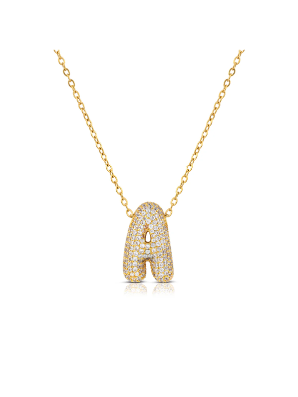 copy of Collana Ops Bubble Lettera S OPSCL-1033 in Acciaio Oro