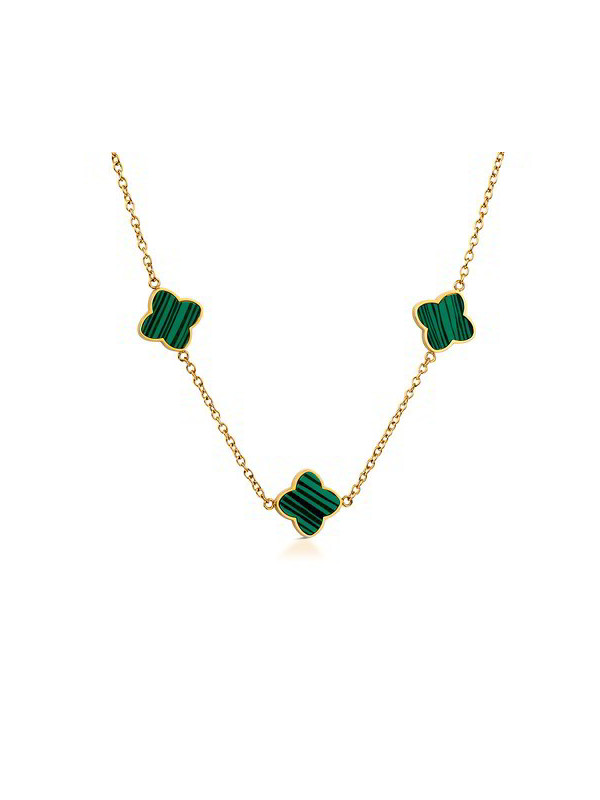 Collana Donna Ops Object Clover OPSCL-1002 in Acciaio Oro