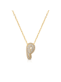 Collana Donna Ops Bubble Lettera P OPSCL-1031 in Acciaio Oro