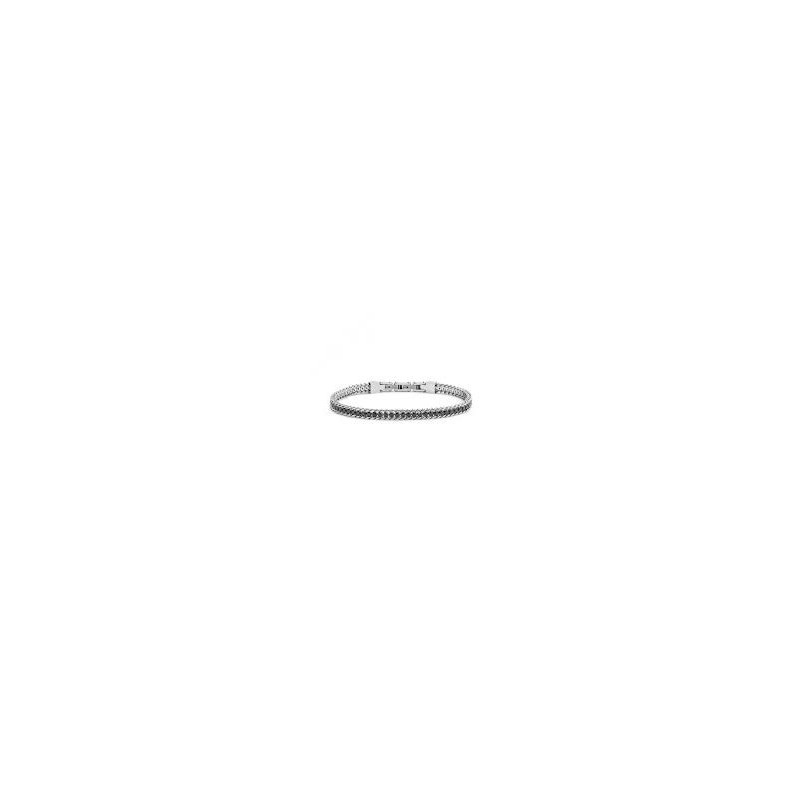 Bracciale Uomo Tennis Marlù 31BR0002N-M in Acciaio 316L con Cristalli Neri Bracciale Uomo Tennis Marlù 31BR0002N-M in Acciaio 316L con Cristalli Neri