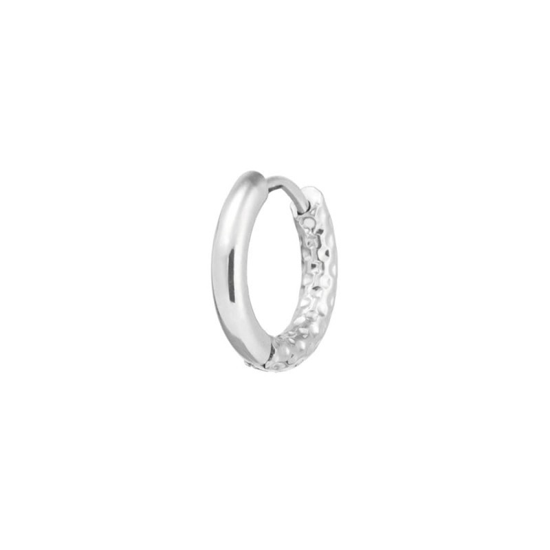 Orecchino Unisex Marlù a cerchio 1,5 cm trama diamantata 33OR0110