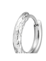 Orecchino Unisex Marlù a cerchio 1,5 cm trama diamantata 33OR0110