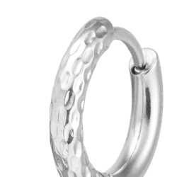 Orecchino Unisex Marlù a cerchio 1,5 cm trama diamantata 33OR0110