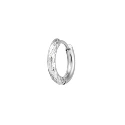 Orecchino Unisex Marlù a cerchio 1,5 cm trama diamantata 33OR0110