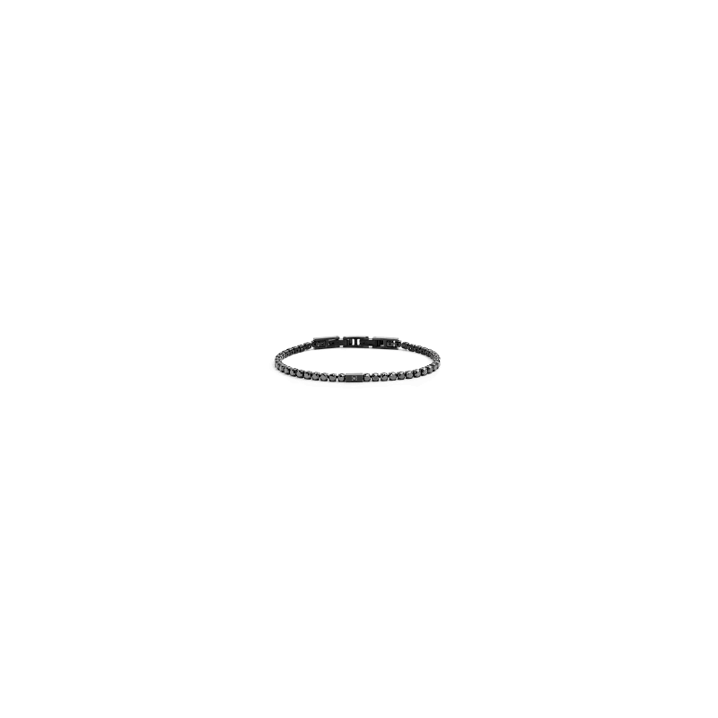 Bracciale Uomo Tennis Marlù 31BR0005NN-S in Acciaio 316L Nero con Cristalli Bracciale Uomo Tennis Marlù 31BR0005NN-S in Acciaio 316L Nero con Cristalli