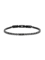 Bracciale Uomo Tennis Marlù 31BR0005NN-S in Acciaio 316L Nero con Cristalli