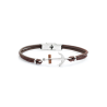 Bracciale Uomo Marlù Man Class 4BR1817M in Pelle Marrone con Centrale Ancora