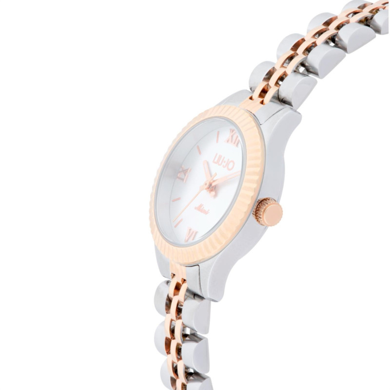 Orologio Donna Liujo Casual Tessia TLJ2647 in Acciaio Silver e Oro Rosa