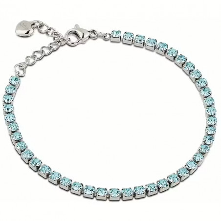 Bracciale donna Tennis Ops Objects Glimmer OPSBR-947 Acciaio Silver Pietre Acquamarina