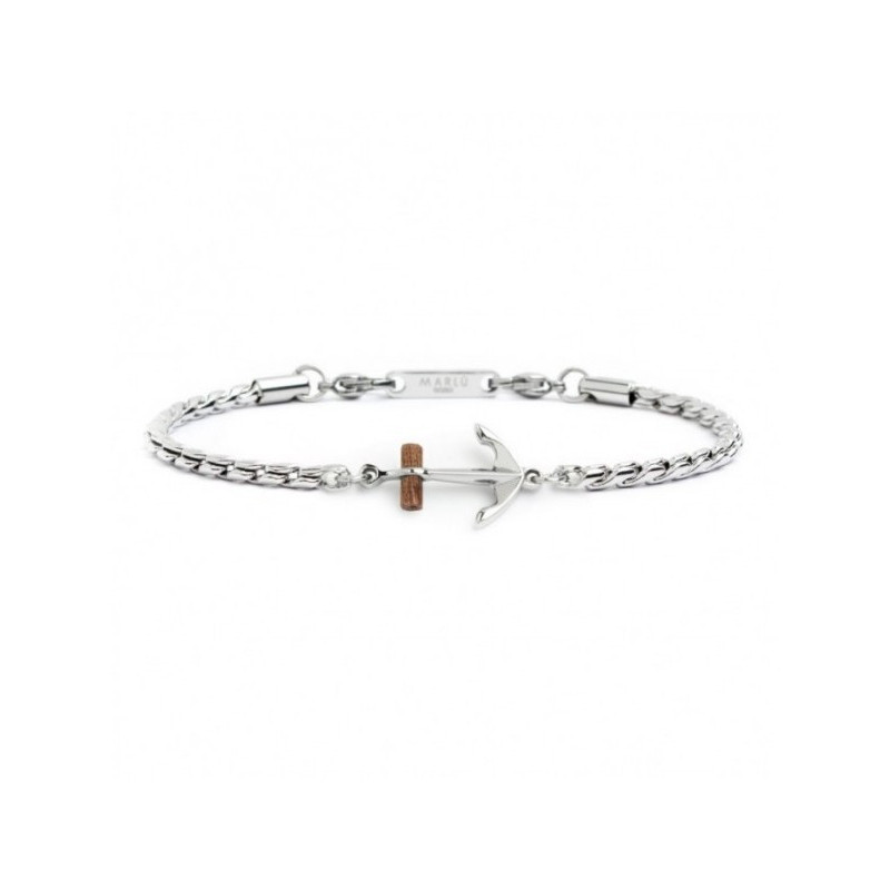Bracciale Uomo Man Class Marlù 4BR1820M in Acciaio 316L Argento con Ancora Bracciale Uomo Man Class Marlù 4BR1820M in Acciaio 316L Argento con Ancora