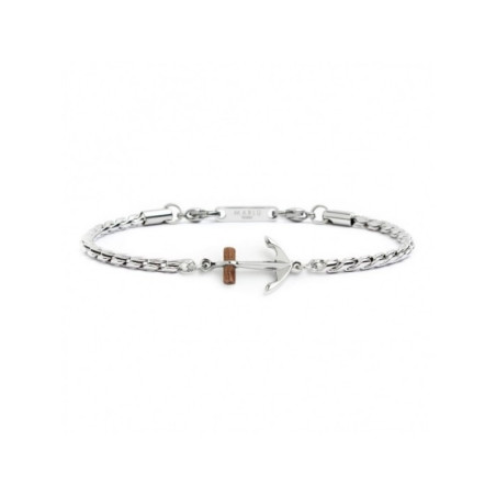 Bracciale Uomo Man Class Marlù 4BR1820M  in Acciaio 316L Argento con Ancora