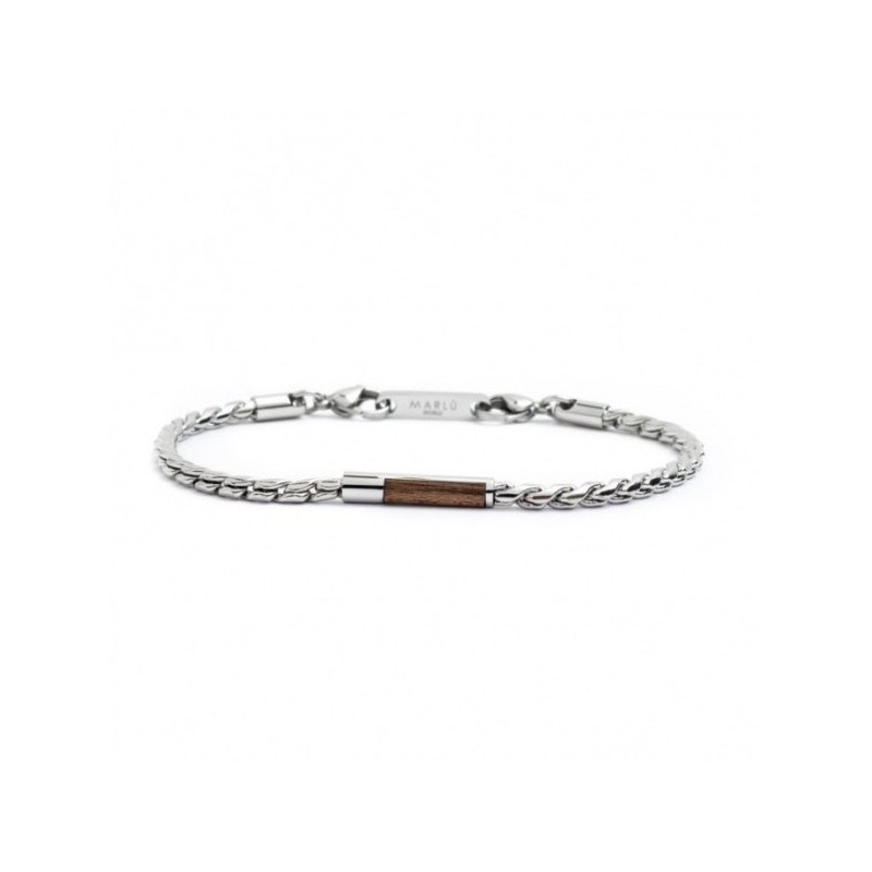 Bracciale Uomo Man Class Marlù 4BR1821M in Acciaio 316L Argento e Marrone Bracciale Uomo Man Class Marlù 4BR1821M in Acciaio 316L Argento e Marrone
