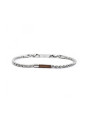 Bracciale Uomo Man Class Marlù 4BR1821M in Acciaio 316L Argento e Marrone