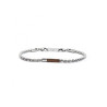 Bracciale Uomo Man Class Marlù 4BR1821M in Acciaio 316L Argento e Marrone
