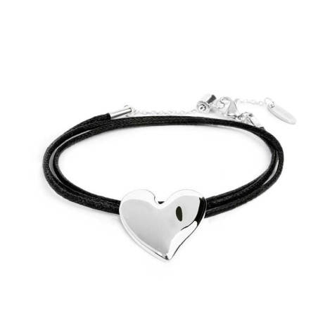 Bracciale Donna Marlù 33BR0054-N triplo filo con cordino cerato con cuore irregolare