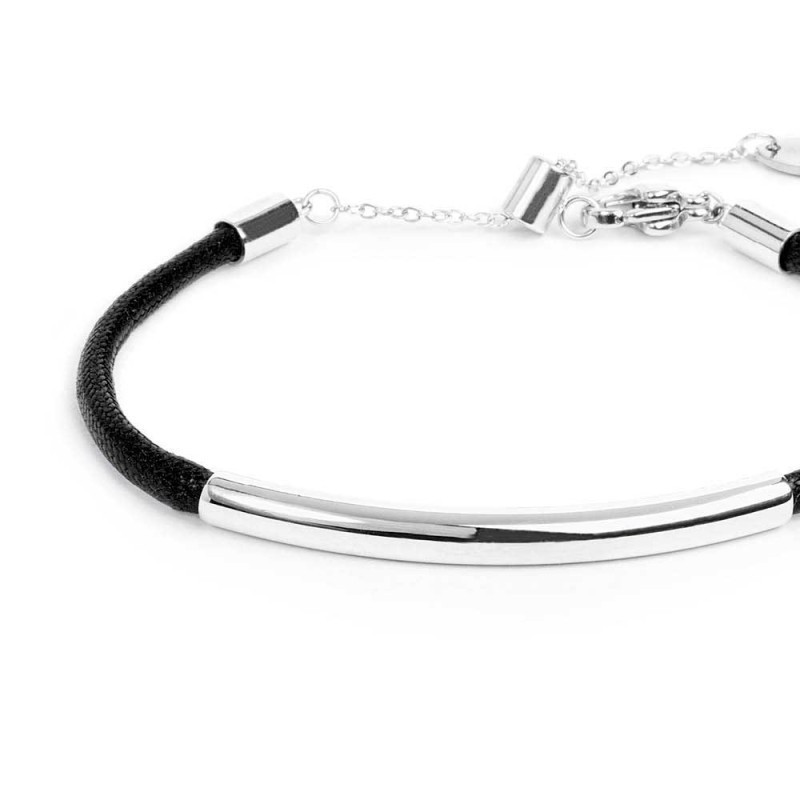 Bracciale Unisex Marlù 33BR0057-N triplo filo con cordino cerato con tubolare centrale