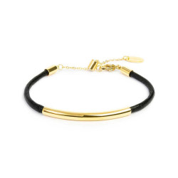 Bracciale Unisex Marlù 33BR0057G-N triplo filo con cordino cerato con tubolare centrale