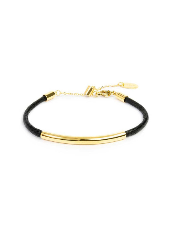 Bracciale Unisex Marlù 33BR0057G-N triplo filo con cordino cerato con tubolare centrale