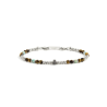 Bracciale Uomo Marlù 1BR0008 in Acciaio 316L Argento e Marrone Pietra Turchese