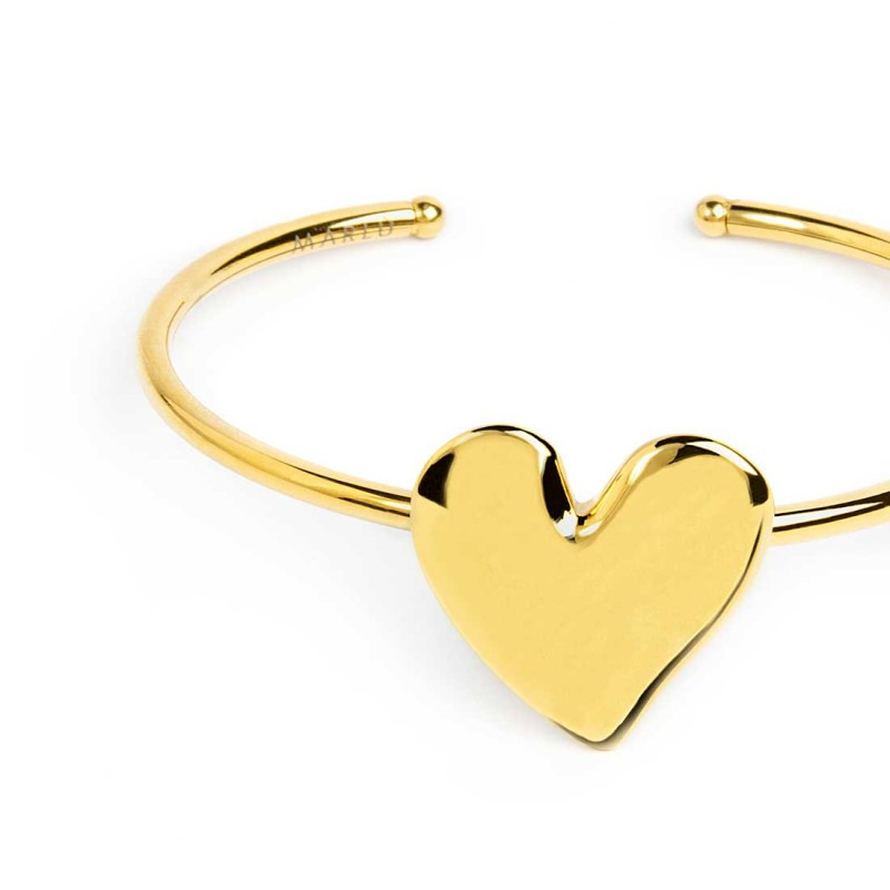 Bracciale Donna Marlù 33BR0063G rigido con cuore irregolare