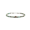 Bracciale Uomo Marlù 1BR0013 in Acciaio 316L Pietre Argento, Verde e Marrone