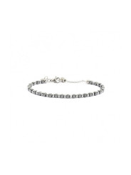 Bracciale Unisex Marlù 2BR0083 in Acciaio Ematite Cubica Cromata e Sfere