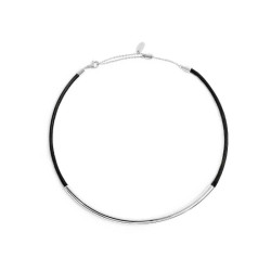 Collana Donna Marlù 33CN0043-N cordino cerato nero con tubolare centrale