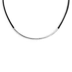 Collana Donna Marlù 33CN0043-N cordino cerato nero con tubolare centrale