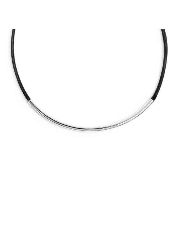 Collana Donna Marlù 33CN0043-N cordino cerato nero con tubolare centrale