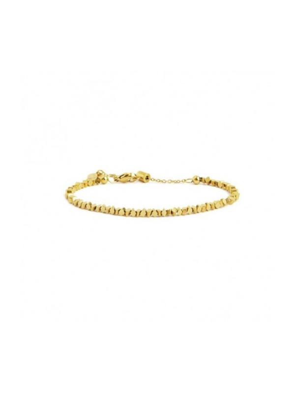 Bracciale Unisex Marlù 2BR0084G in Acciaio Ematite Diagonale Colore Oro