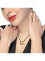 copia di Collana Donna Marlù 33CO0031G-N cordino con pendente quadrato irregolare martellato