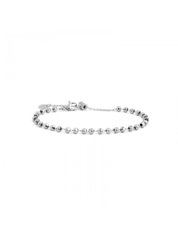 Bracciale Unisex Marlù 2BR0085 in Acciaio Con Cristalli Sfaccettati Argento