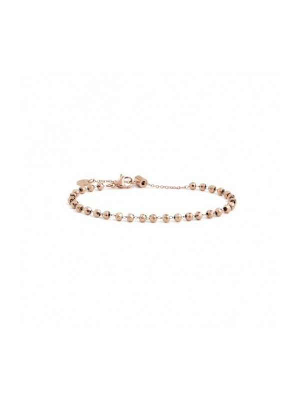Bracciale Unisex Marlù 2BR0085R in Acciaio Cristalli Sfaccettati Colore Oro Rosa