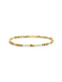 Bracciale Unisex Marlù 2BR0081G-W in Acciaio Ematite Oro e Perle Sintetiche