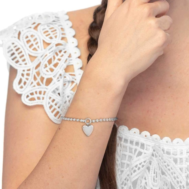 Bracciale Donna Marlù 18BR218 catena a sfere con cuore
